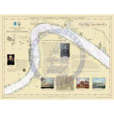 Historical Nautical Chart New Orleans 1812: LA, New Orleans War Of 1812